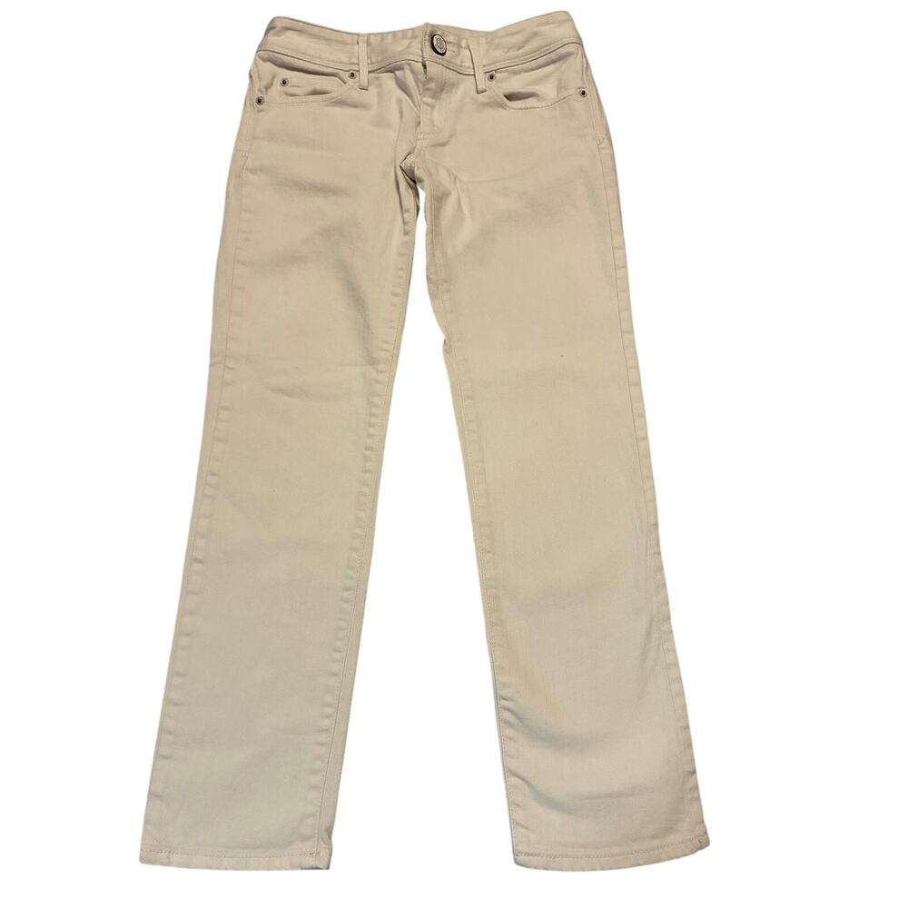 Lilly Pulitzer Worth Straight Crop Jeans Women’s Size 0 White Stretch Denim